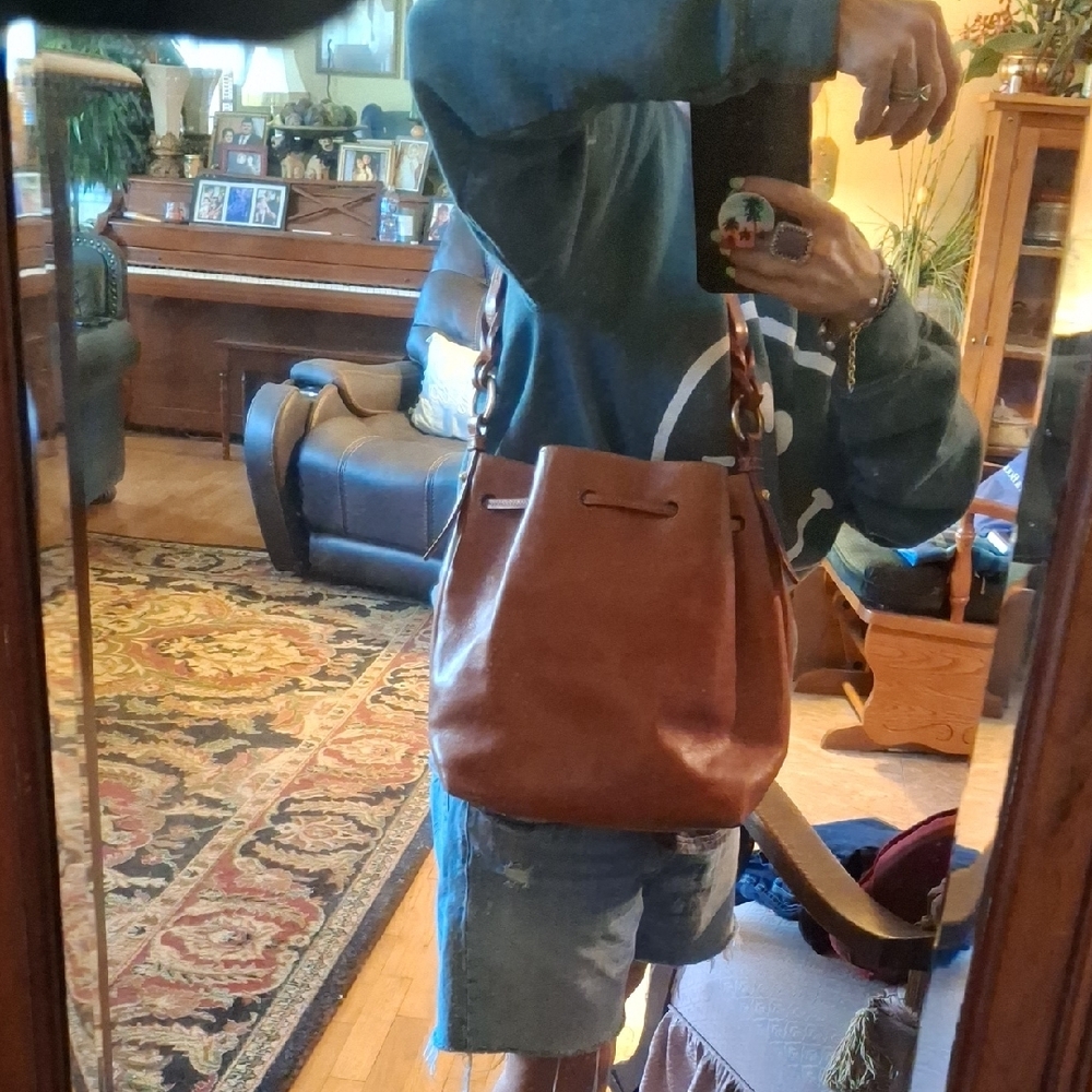 Dooney & Bourke Tan Leather Shoulder Bag - Picture 9 of 17